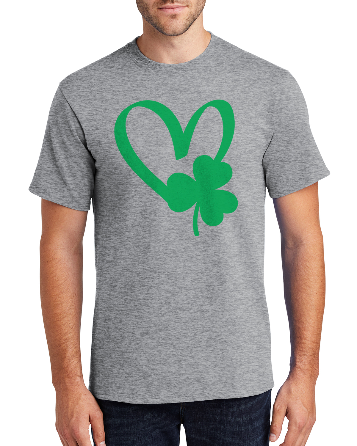 St Patricks Day Shamrock Heart Herren T-Shirt Irish Clover - Bild 8 von 9