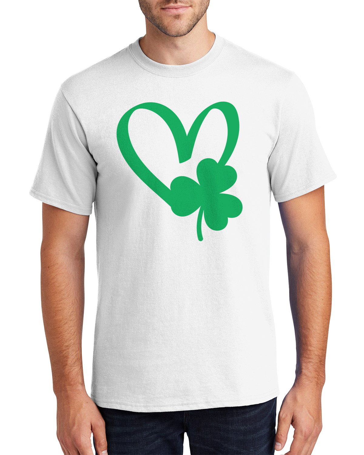 St Patricks Day Shamrock Heart Herren T-Shirt Irish Clover - Bild 9 von 9