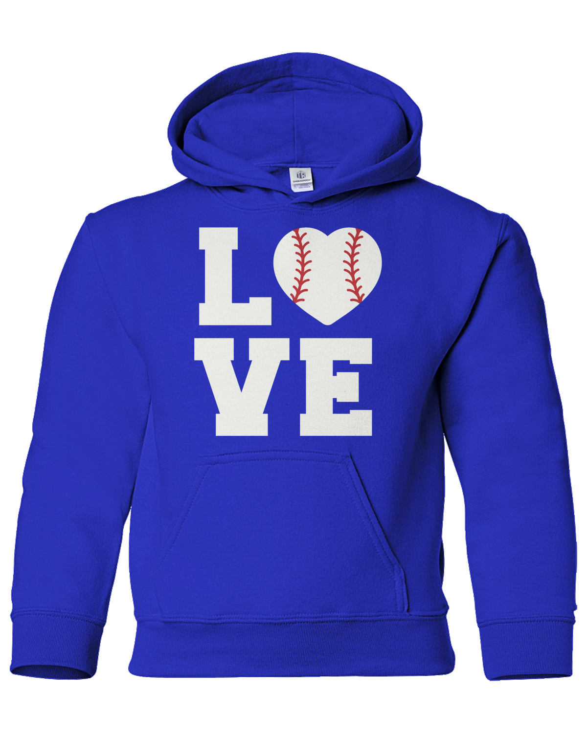 Love Baseball or Softball Heart Youth Hoodie Sweatshirt Player Athlete Gift - Picture 9 of 10