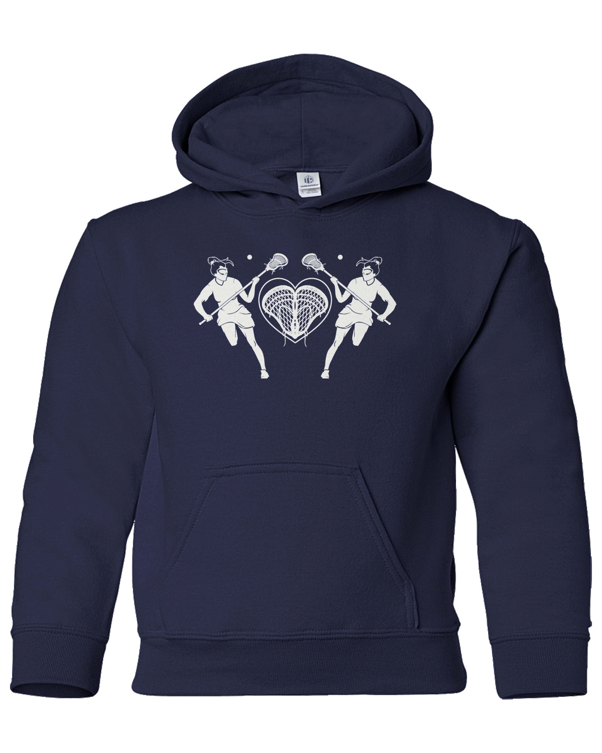 Lacrosse Players with Heart Youth Hoodie Sweatshirt Lax Gift - Picture 6 of 10
