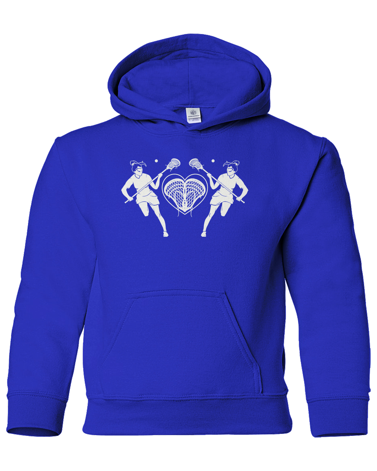 Lacrosse Players with Heart Youth Hoodie Sweatshirt Lax Gift - Picture 9 of 10