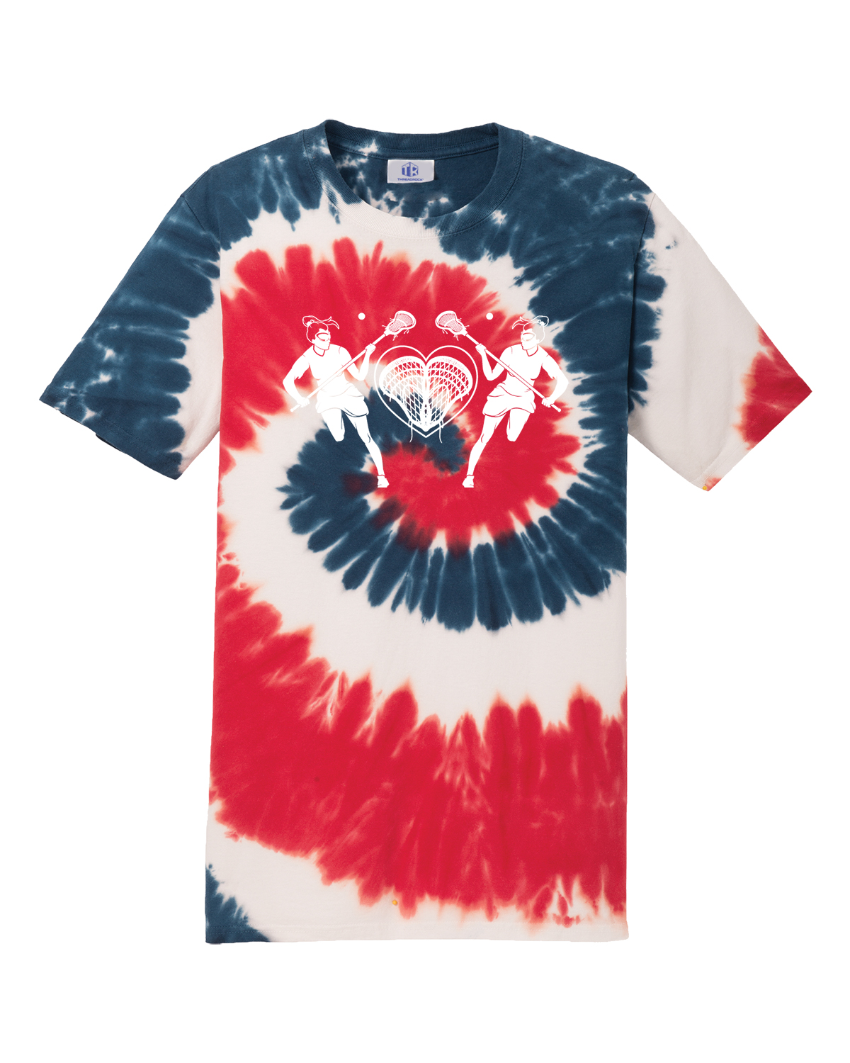 Lacrosse Players with Heart Youth Tie Dye T-Shirt Lax Gift - Picture 13 of 13