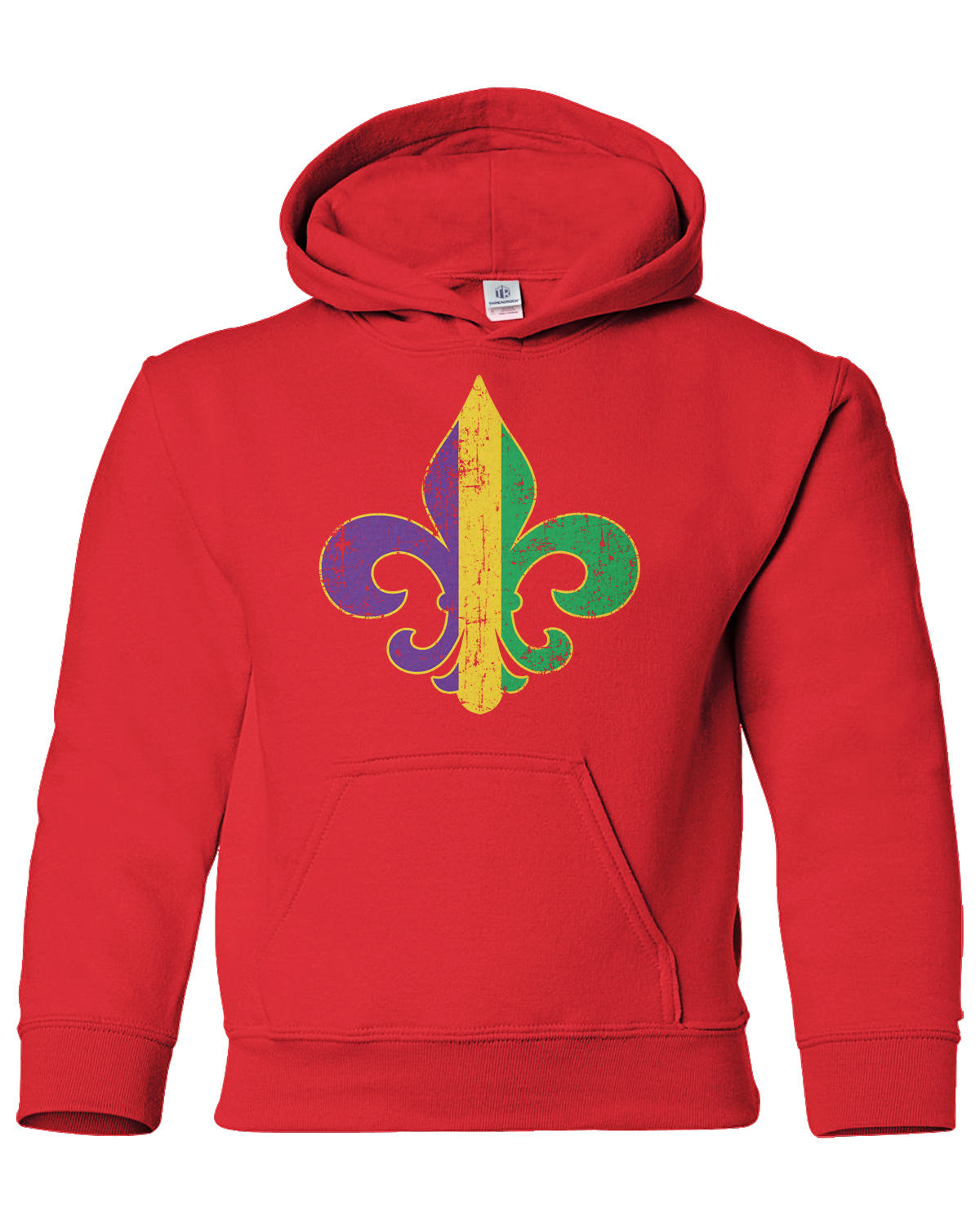 Mardi Gras Fleur De Lis Youth Hoodie Sweatshirt New Orleans Fat Tuesday - Picture 8 of 10