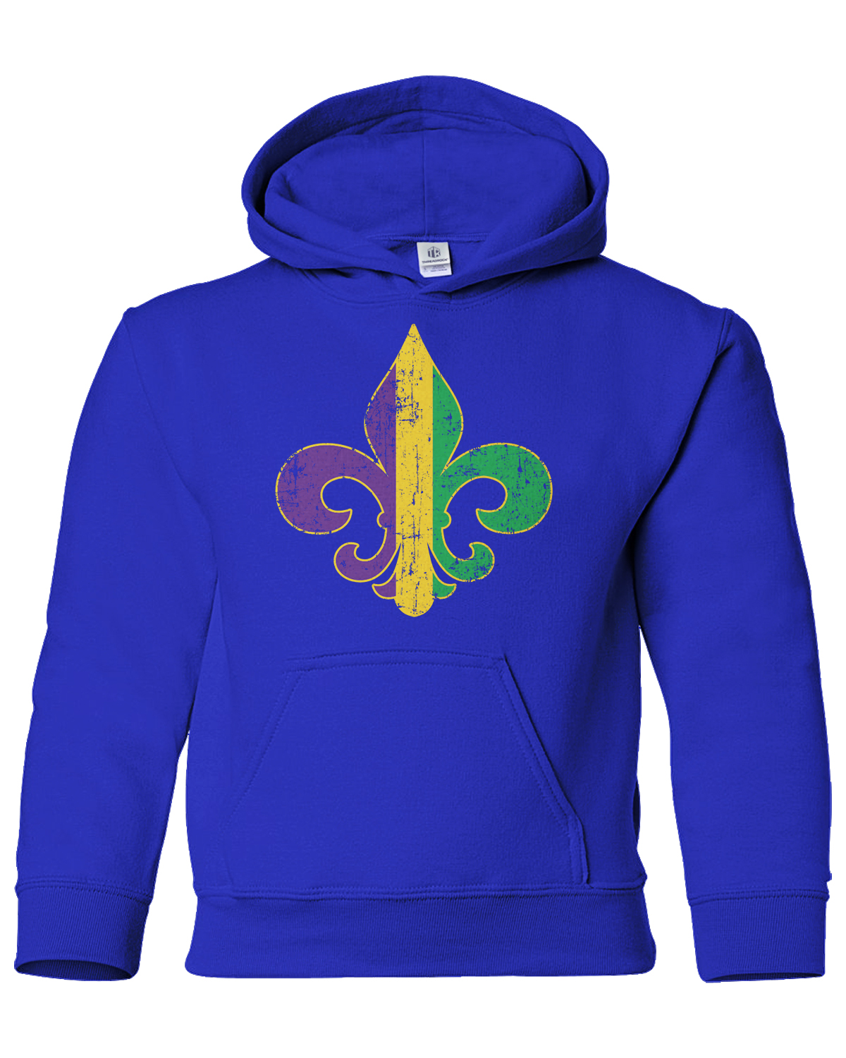 Mardi Gras Fleur De Lis Youth Hoodie Sweatshirt New Orleans Fat Tuesday - Picture 9 of 10