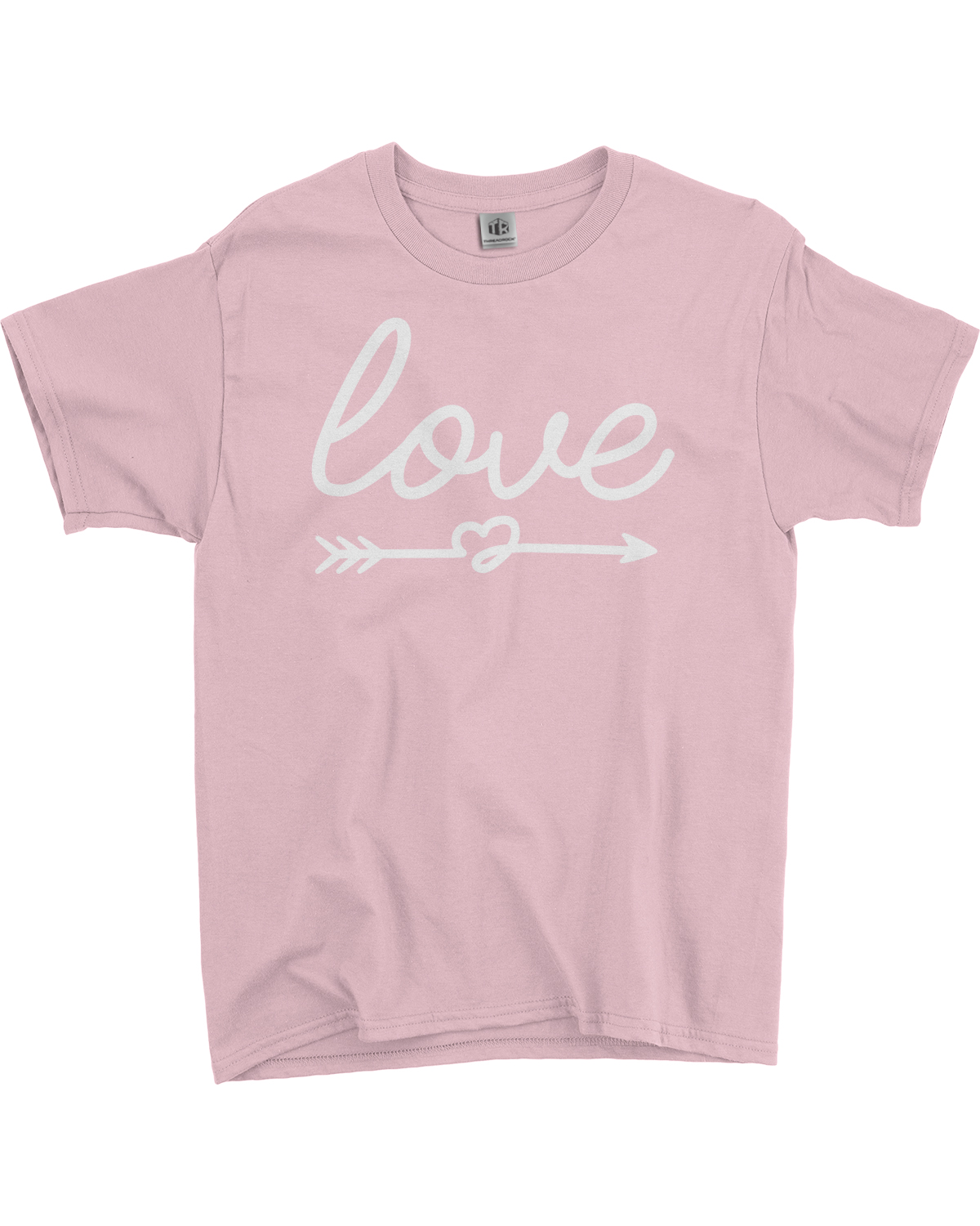 Script Love with Heart Arrow Youth T-Shirt Valentine's Day - Picture 10 of 15