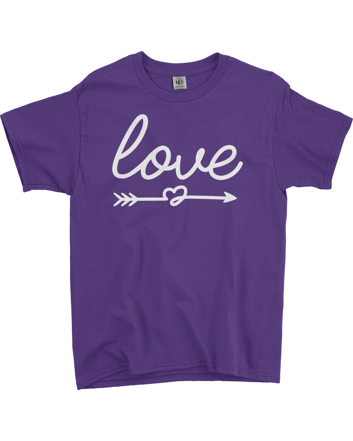 Script Love with Heart Arrow Youth T-Shirt Valentine's Day - Picture 11 of 15