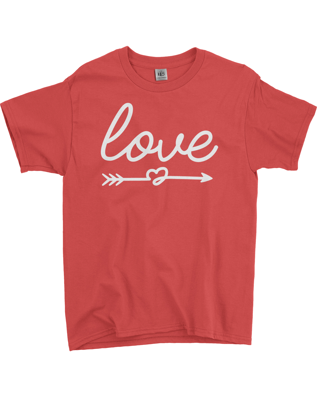 Script Love with Heart Arrow Youth T-Shirt Valentine's Day - Picture 12 of 15