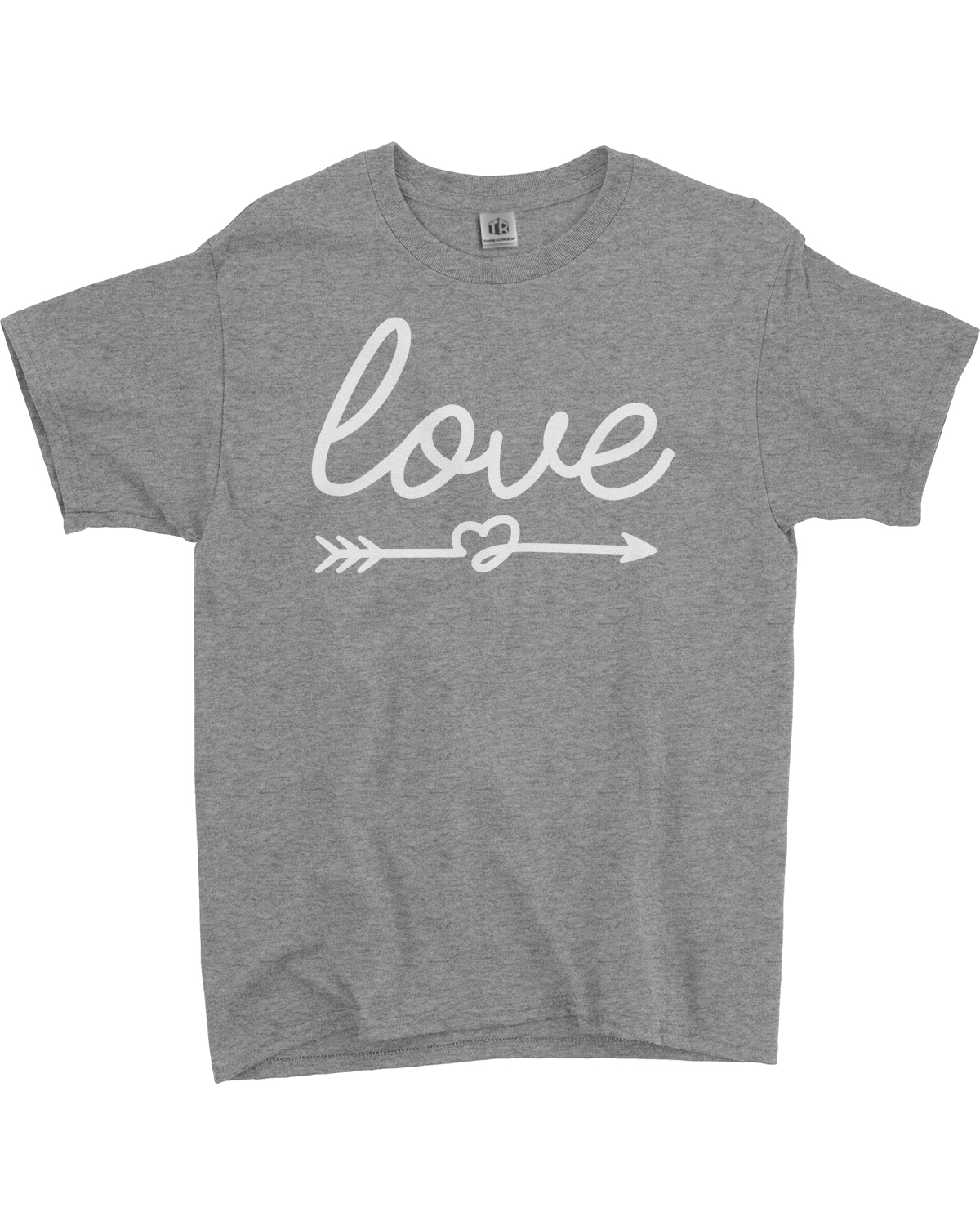 Script Love with Heart Arrow Youth T-Shirt Valentine's Day - Picture 14 of 15