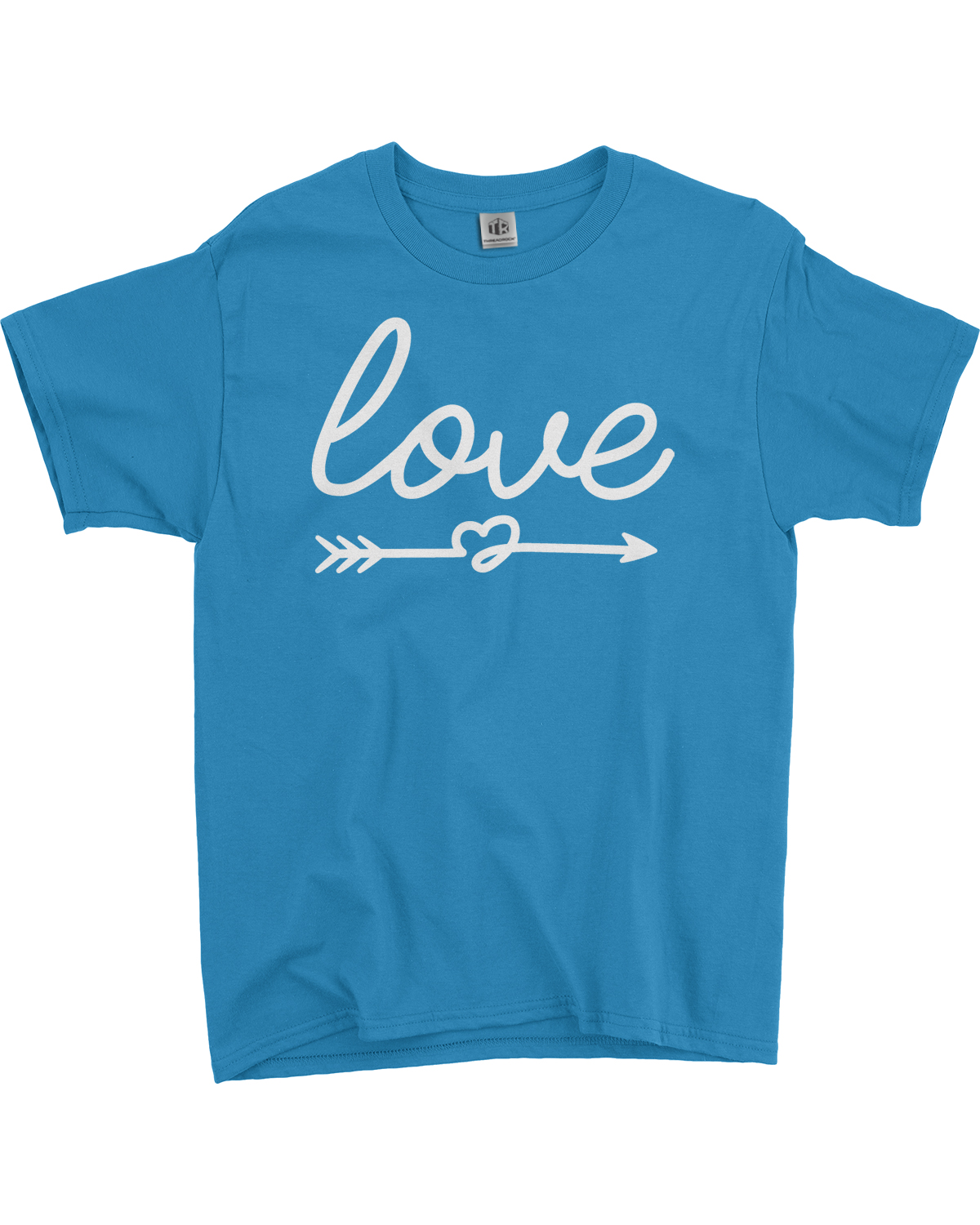 Script Love with Heart Arrow Youth T-Shirt Valentine's Day - Picture 15 of 15