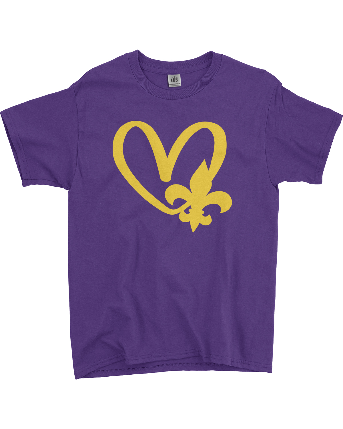 Mardi Gras Fleur De Lis Heart Youth T-Shirt New Orleans Party - Picture 11 of 15