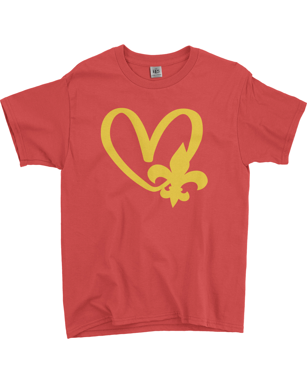 Mardi Gras Fleur De Lis Heart Youth T-Shirt New Orleans Party - Picture 12 of 15