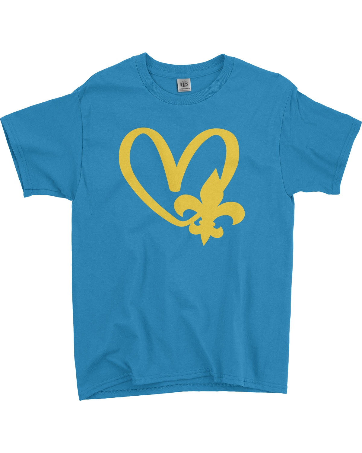 Mardi Gras Fleur De Lis Heart Youth T-Shirt New Orleans Party - Picture 15 of 15